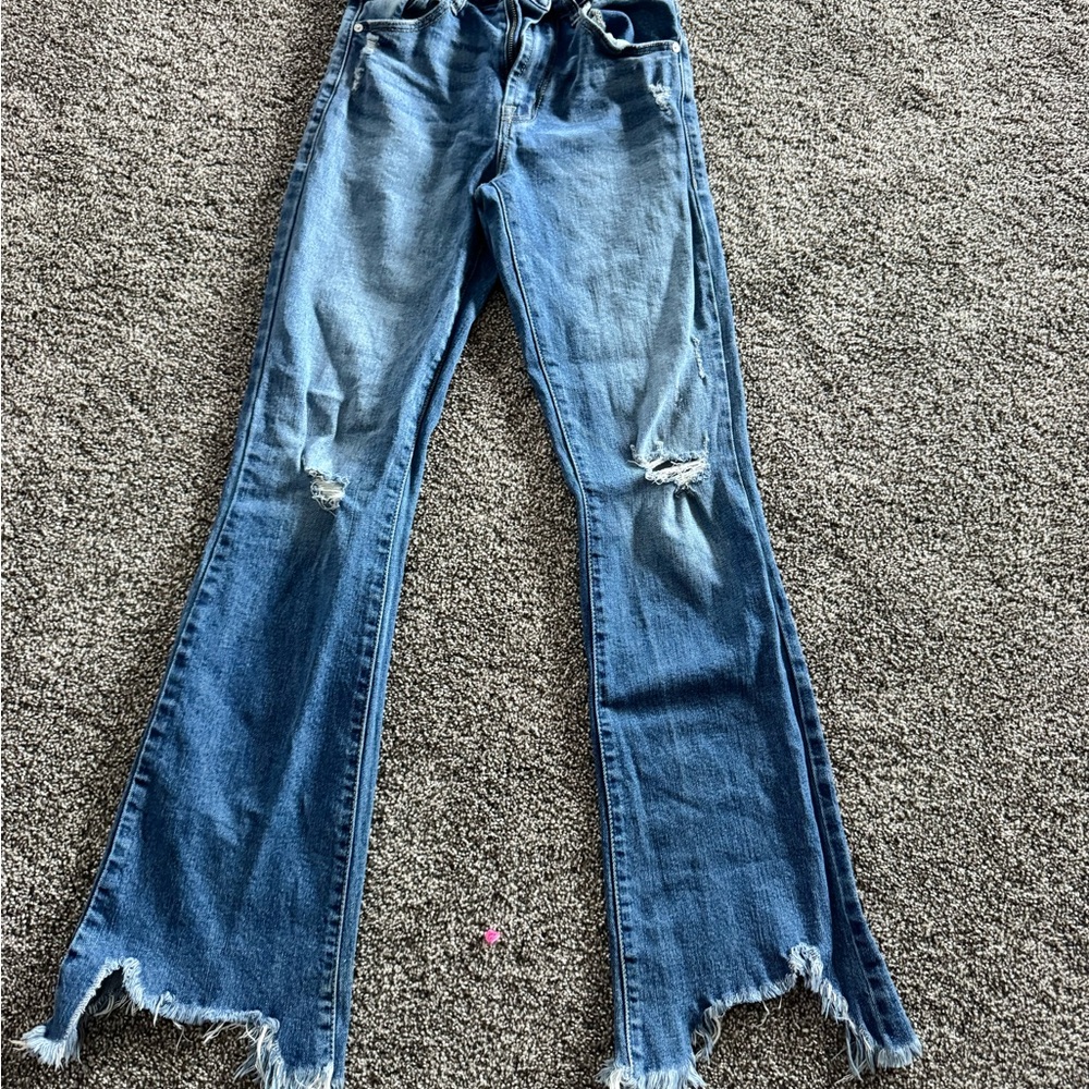 Stylish Blue Distressed Women Jeans